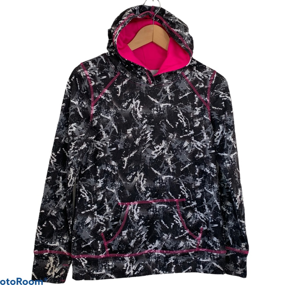 Mambo Australia Girls Sz L(14) Black Graphic Athletic Pullover Hoodie